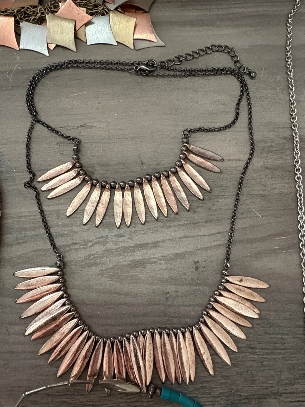 Turquoise & White Beaded Statement Necklace - Unbranded Women Jewelry